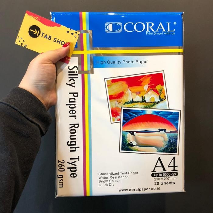 

Coral Silky Paper Rough Type A4 260 Gsm 20 Sheets