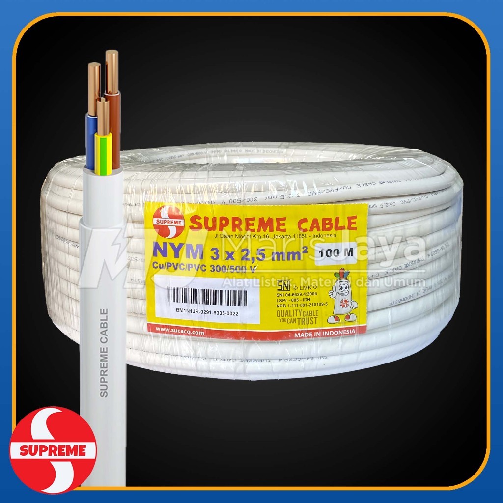 (PER METER) Kabel Listrik SUPREME NYM 3x2,5 3x2.5 mm