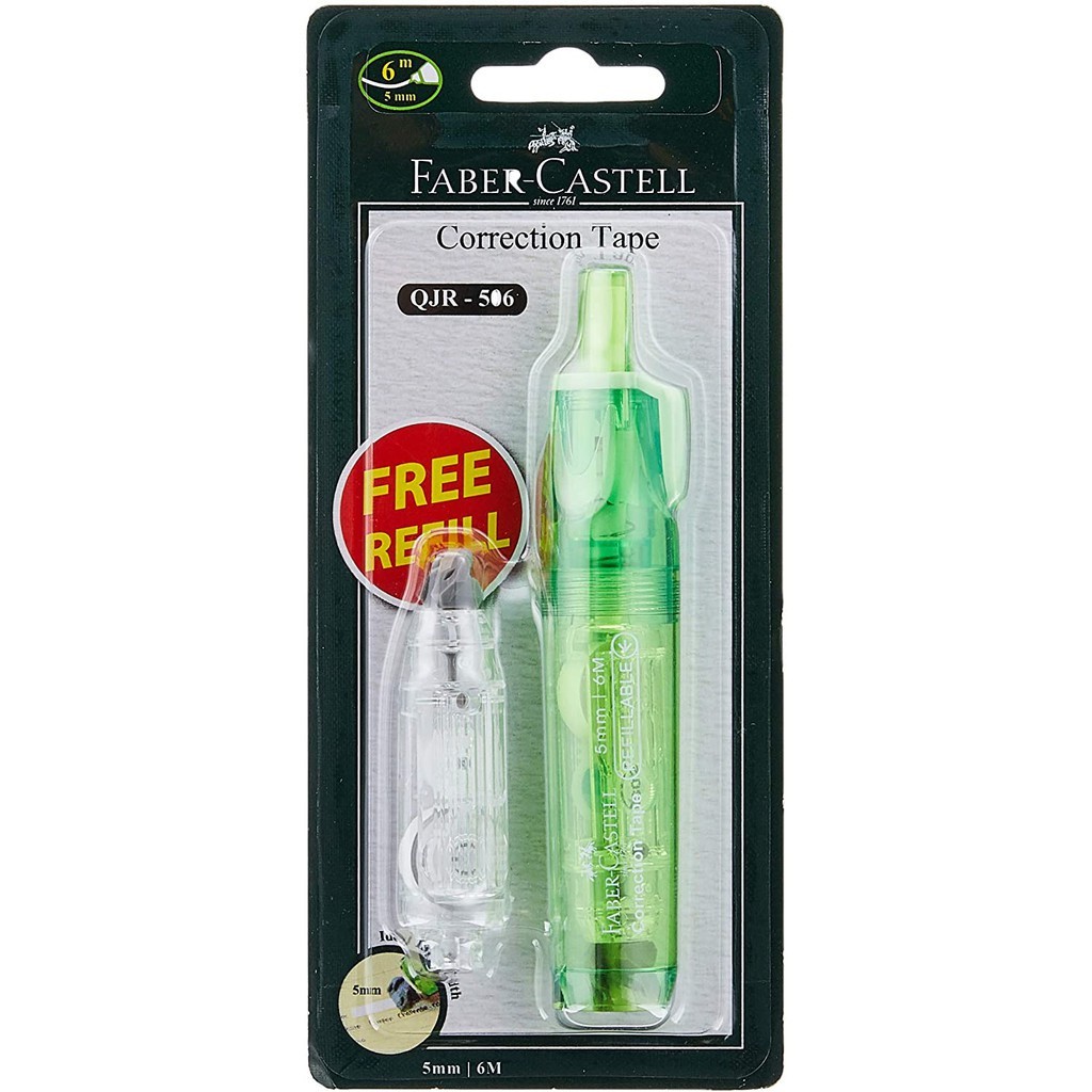 

Correction Tape Faber Castell QJR -506 Free Refill 1 Pcs - SHSNP