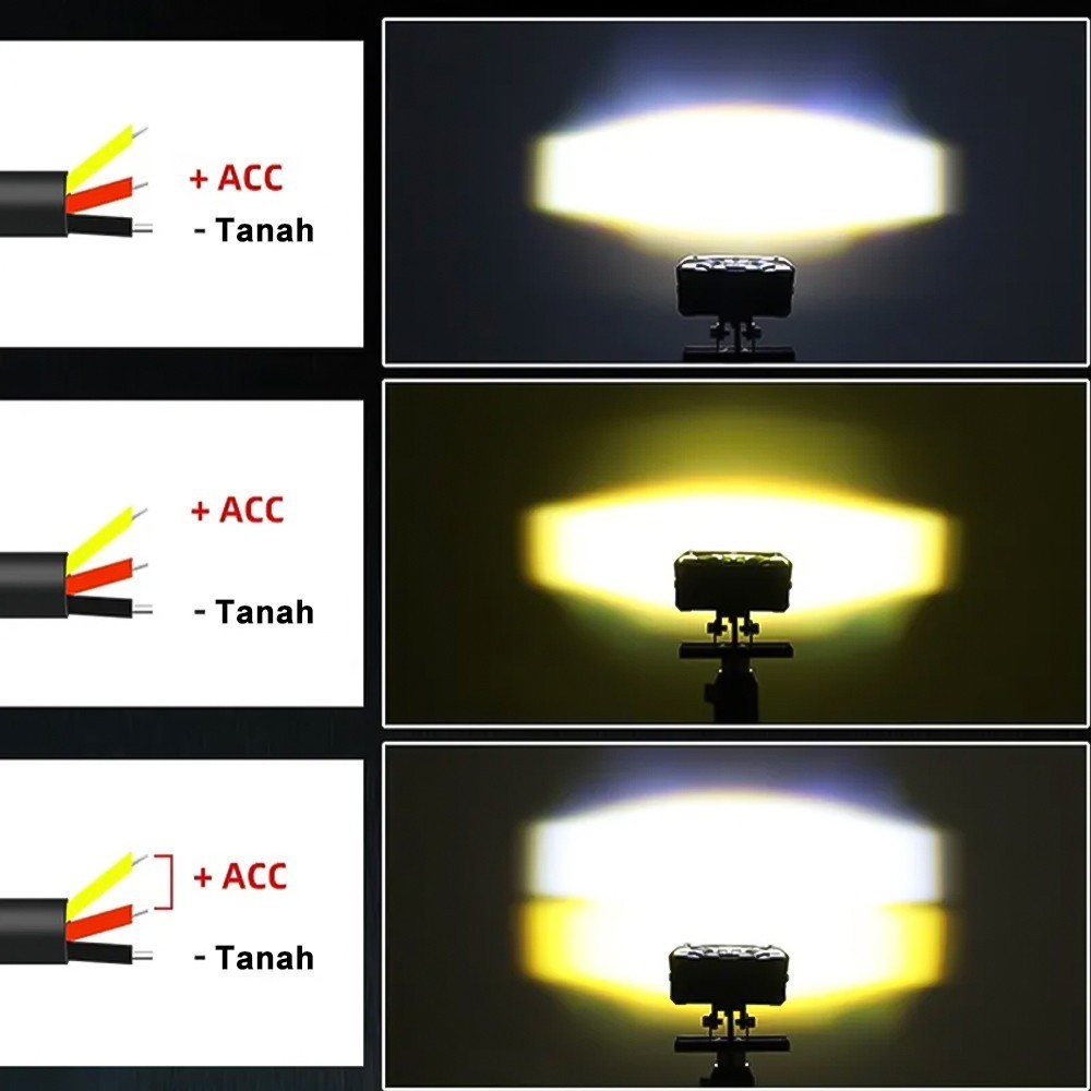 FREE SAKLAR12V / 24V LAMPU SOROT TEMBAK MOBIL LAMPU LED TEMBAK SOROT D3 SQL LAMPU TEMBAK SOROT LED
