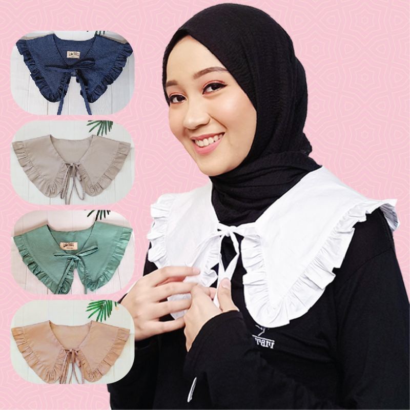 Fake Collar Detachable Kerah Palsu Tempel Lepas Pakai Polos Korea Fashion Fake Collar Premium