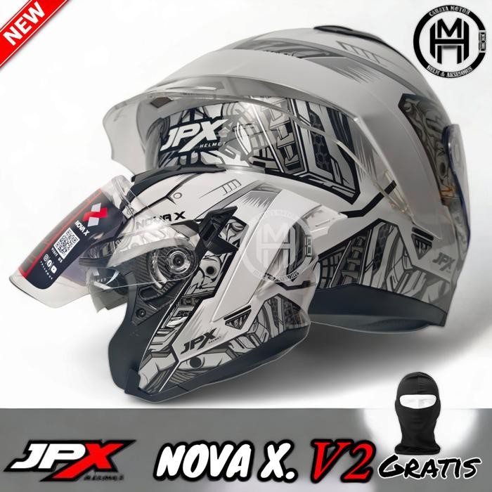 HELM JPX NOVA-X N2 ARTIC WHITE V2 HELEM HALF FACE