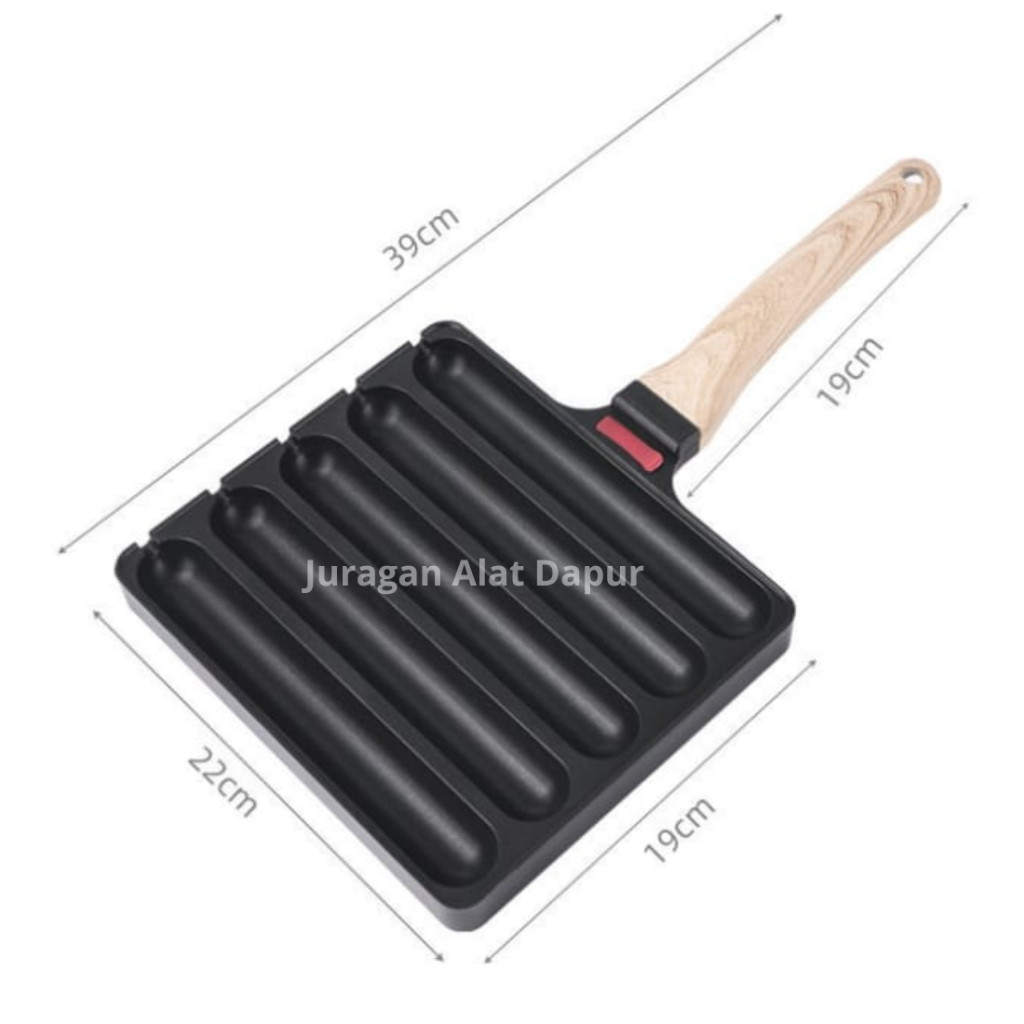 Cetakan Sosis Panjang / Panggangan Sosis Panjang / Pemanggang Sosis / Frying Pan Breakfast