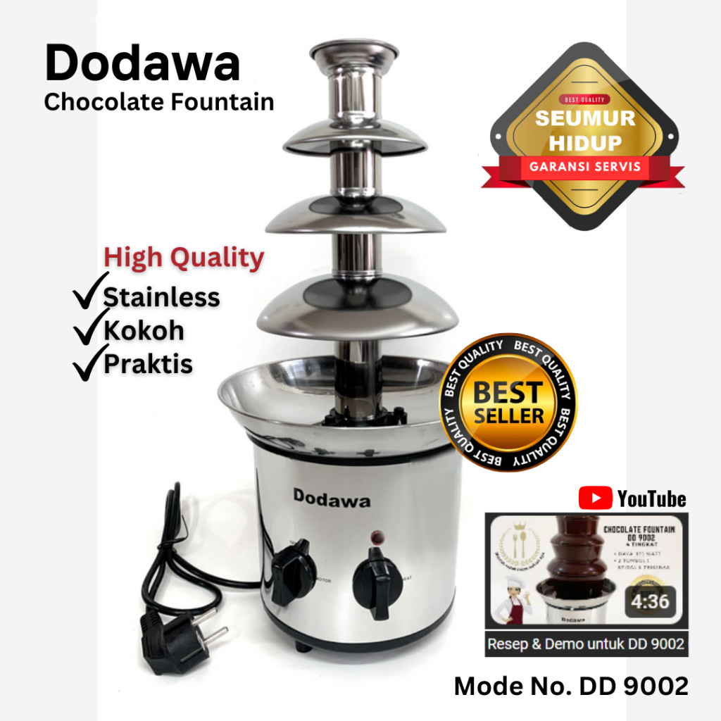 Dodawa Chocolate Fountain / mesin pemancur coklat / mesin pancuran coklat / mesin pancuran coklat/
