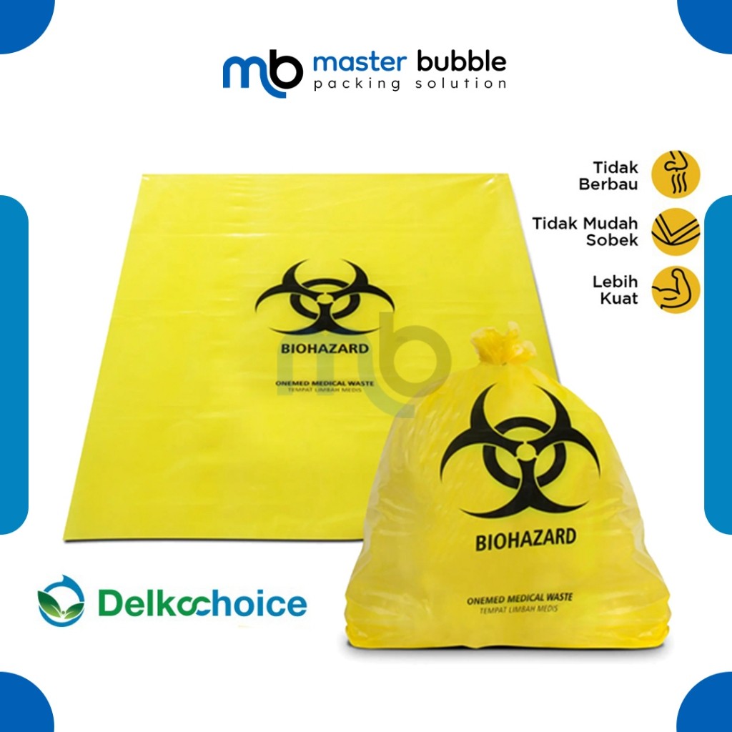 Kantong Plastik Sampah BioHazzard Sampah Limbah Medis Plastik Infeksius Delkochoice