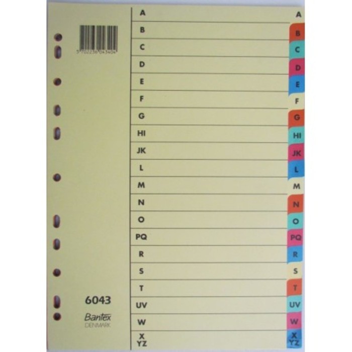 

DIVIDER BANTEX A-Z 6043 / PEMBATAS FILE