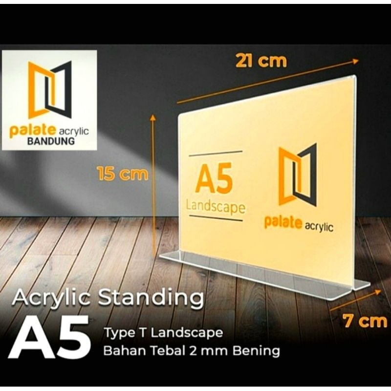 

AKRILIK TENT CARD A5 T LANDSCAPE/ ACRYLIC TENT HOLDER A5