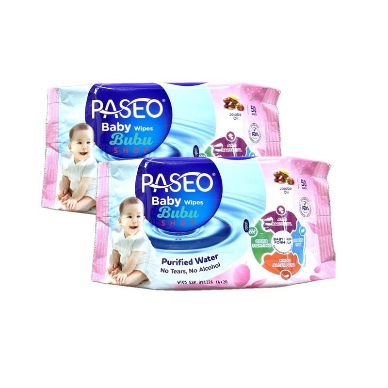 TISU BASAH PASEO WIPES JOJOBA OIL BELI 1 GRATIS 1 