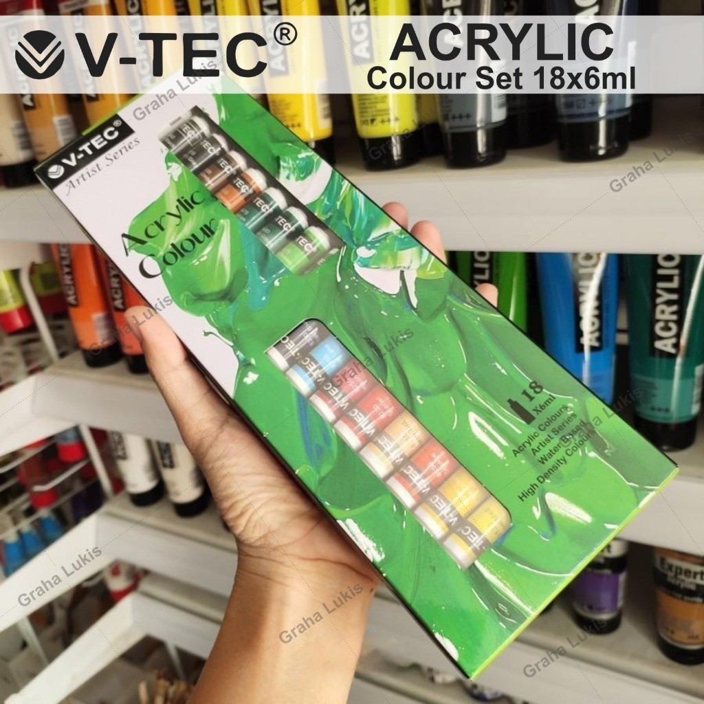 

V-Tec Acrylic Color Set 18x6ML / Cat Akrilik V-Tec 618-A