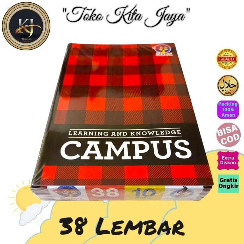 

Buku Tulis Campus Suma 38 Lembar Kertas Putih Berkualitas