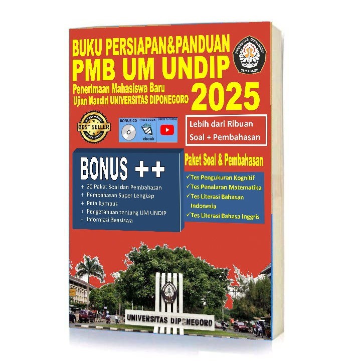 Buku Ujian Seleksi Mandiri PMB UM UNDIP 2025 Saintek SOSHUM