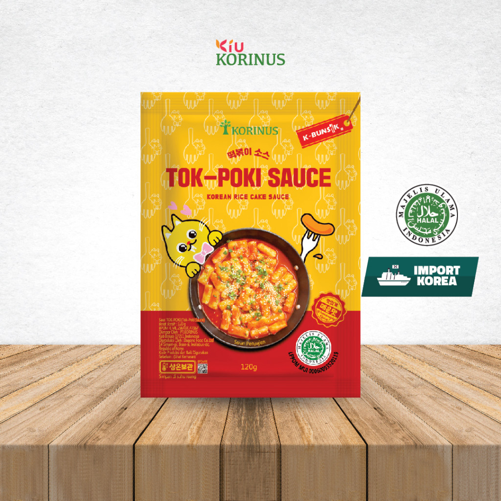 

Korinus Sauce Spicy / Tteokbokki Sauce / Toppoki Sauce Pedas Halal MUI