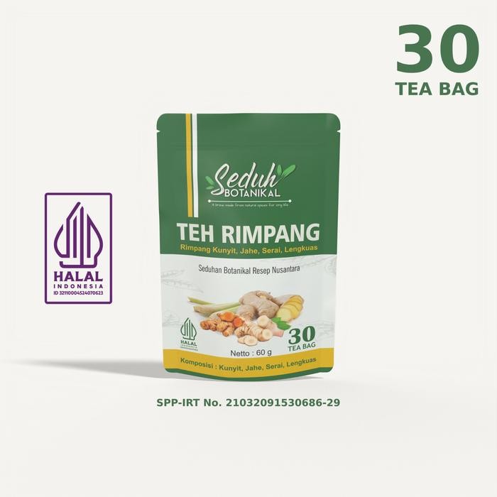 

SEDUH BOTANIKAL Teh Rimpang Teh Celup Rimpang JSR Teh Kunyit Jahe Serai Lengkuas 30 Tea Bag