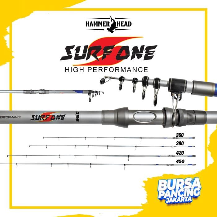 HAMMERHEAD Joran Spinning SURF ONE 390cm - 420cm Carbon Joran Surf Cocok Mancing di Pinggiran Bagan