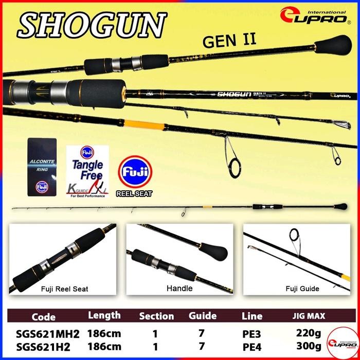 JORAN EUPRO SHOGUN GEN II 621MH2 - 621H2 SPINNING - OVERHEAD SLOW JIGGING JIGGING FUJI JAPAN STYLE