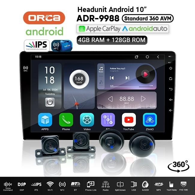 Head Unit Android Orca Standart NFC + Kamera 360 Ram 4/128GB