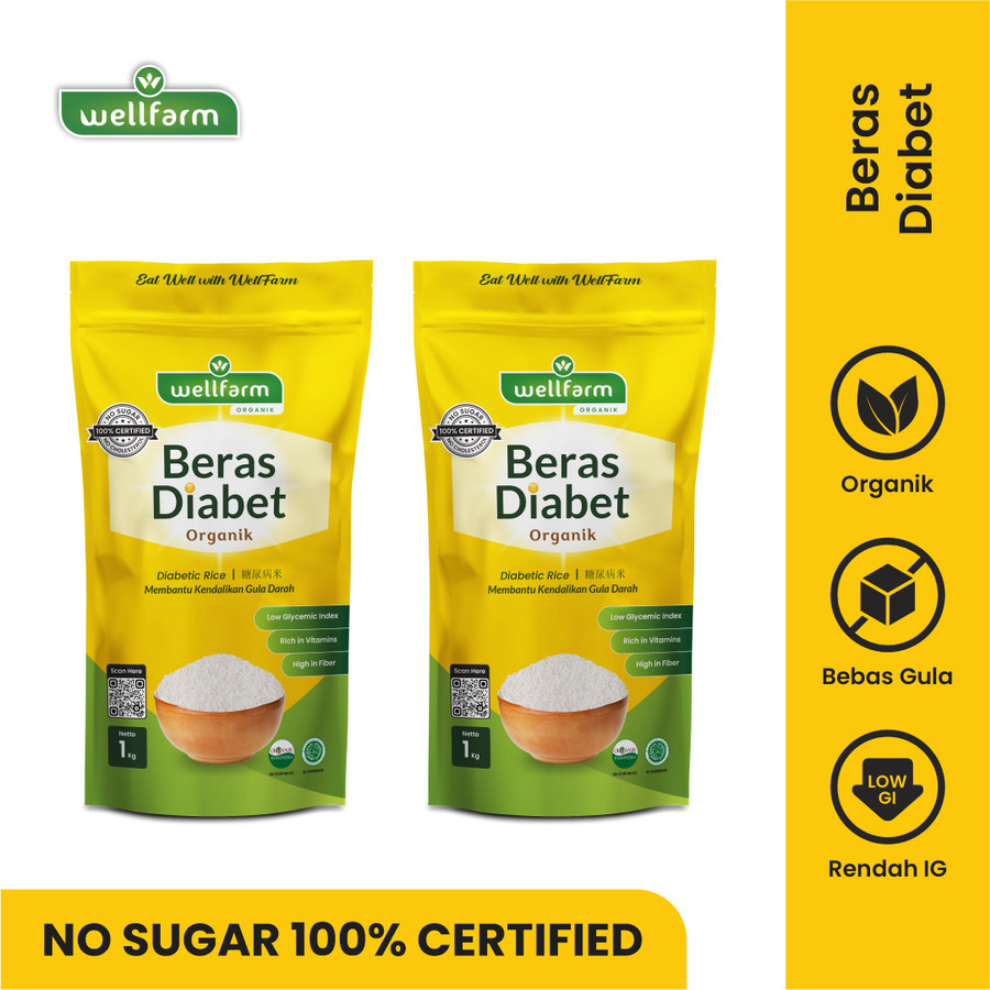 

Beras Diabetes Organik - Wellfarm Beras Diabet Paket 2Kg