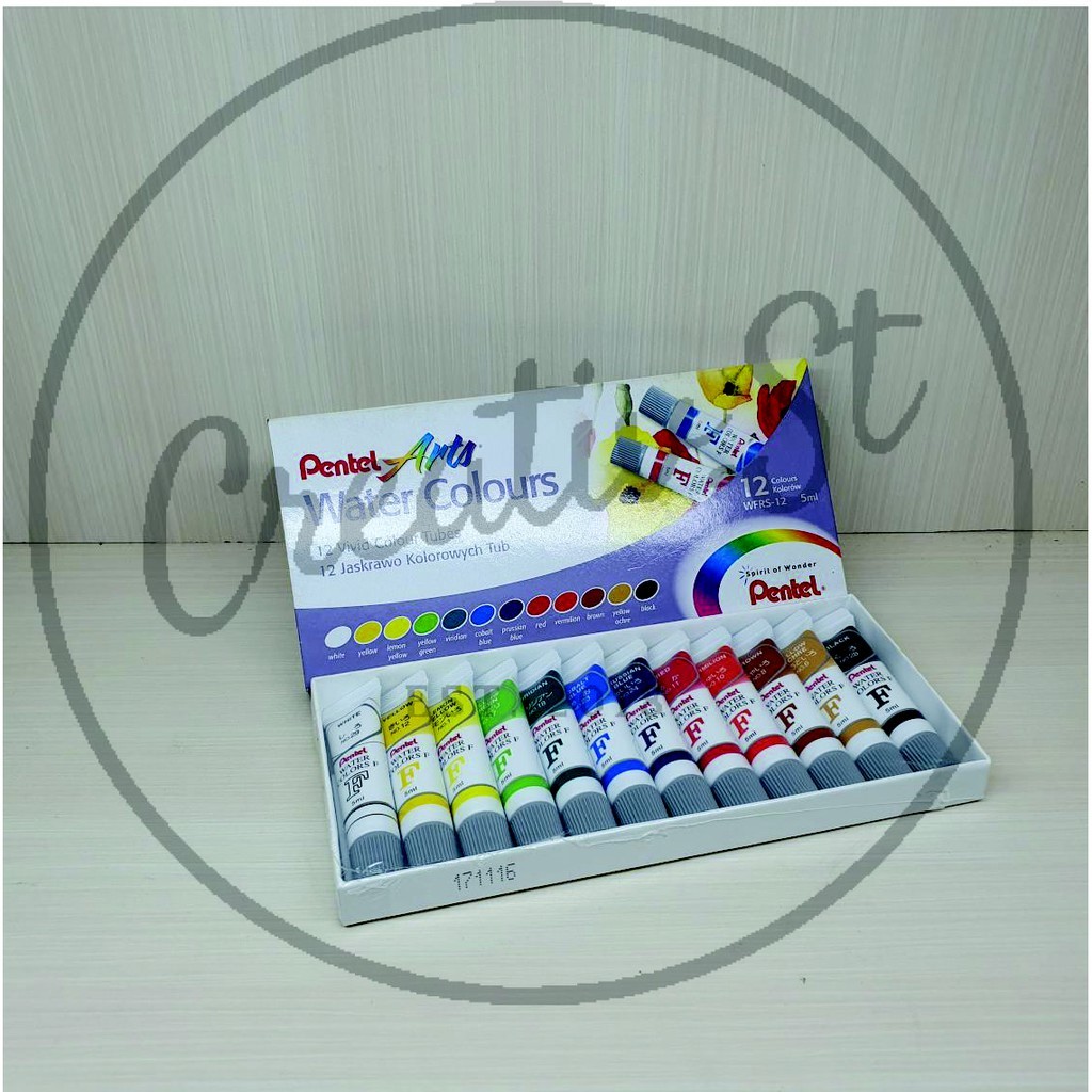 

PENTEL Water Color Cat Air 12 Warna Set Paint Lukis Watercolor