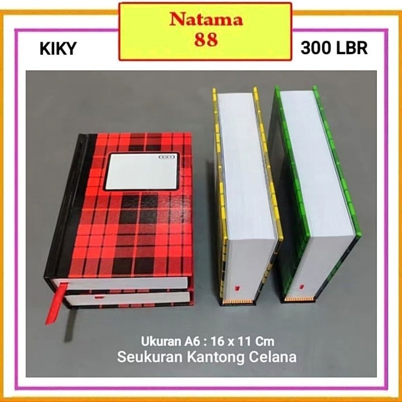 

1 Pcs Buku Catatan Kecil 300 Lembar KIKY ( BONUS 1 PULPEN )