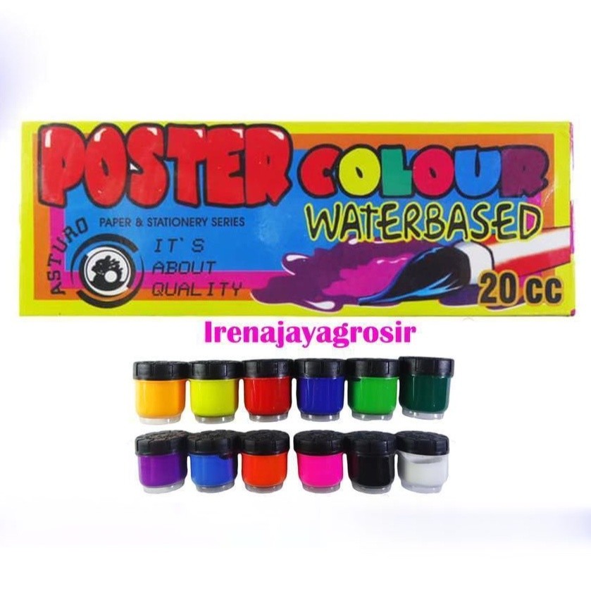 

ASTURO CAT AIR 12 WARNA / CAT POSTR / COLOUR WATRBASD 20 cc Murah