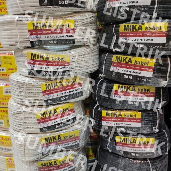 Kabel Serabut Oval Gepeng Nyyhy 2 X 0,75 ( @50 ) Mika Kabel