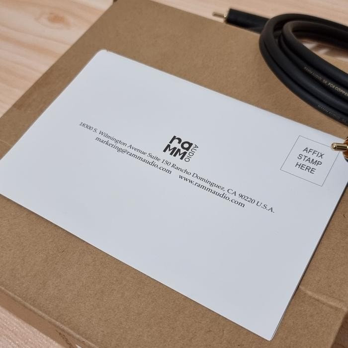 PREMIUM Ramm Audio RCA Cable 1 Meter Audiophile-Grade