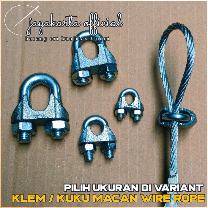PREMIUM klem seling 16mm 12mm 10mm 8mm 6mm 5mm 3mm kuku macan kuku macan sling