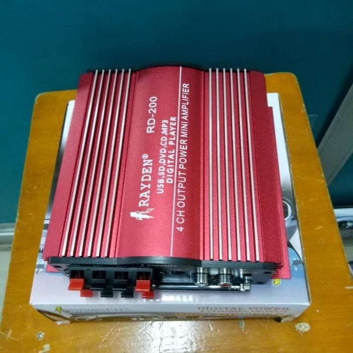 PREMIUM Digital Power Mini Amplifier Rayden RD-200 Car Audio Mobil 4 Chanel