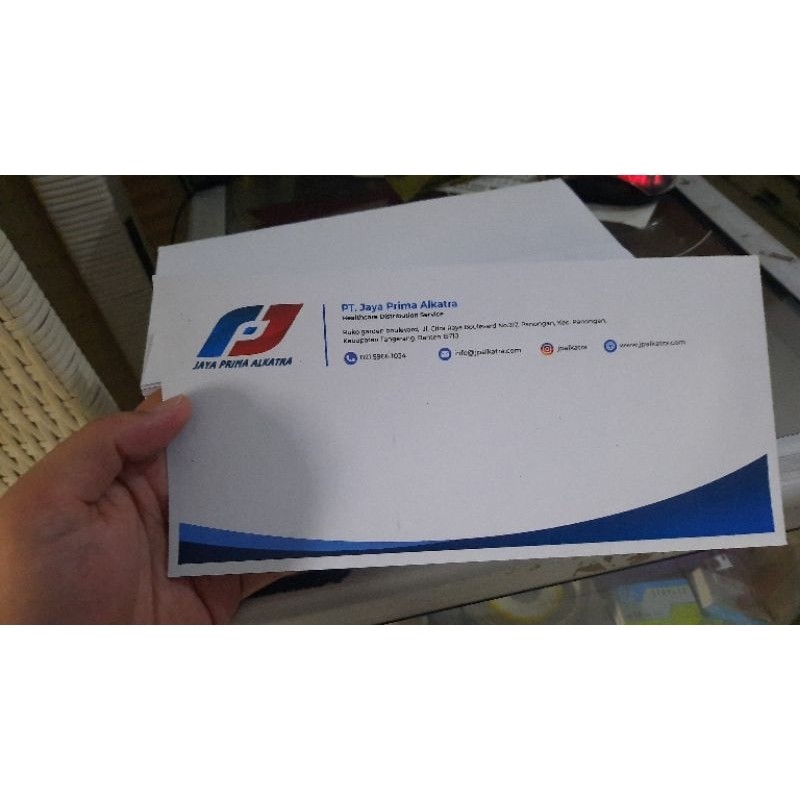 

CETAK AMPLOP UKURAN 11 CM X 23 CM PER BOX ( ISI 100 AMPLOP ) - FREE DESIGN