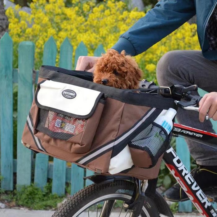 KHUSUS GOSEND 3 IN 1 TAS SEPEDA BUAT ANABUL /ANJING / KUCING / PET BIKE BASKET BAG
