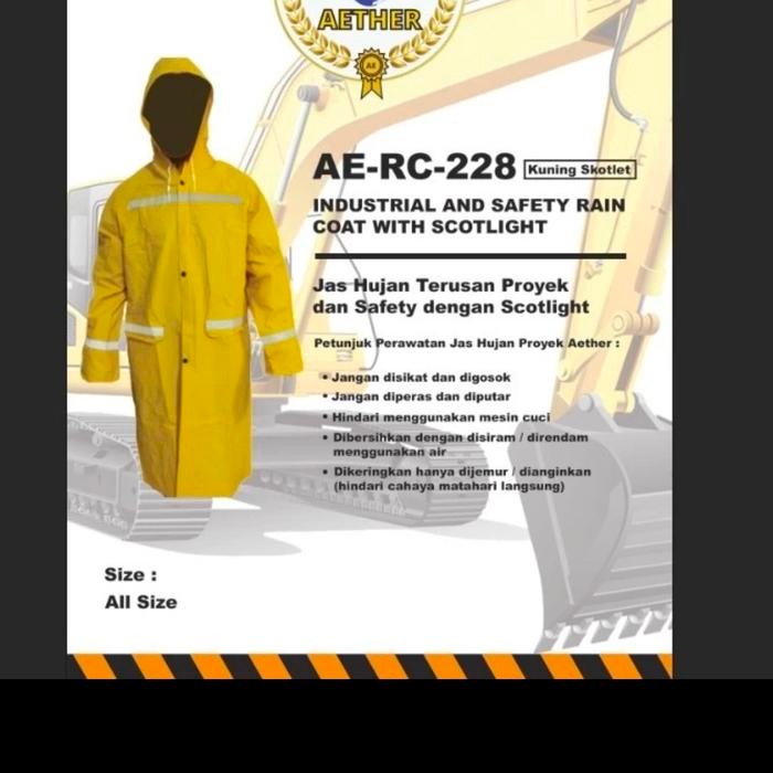 JAS HUJAN MANTEL KUNING SKOTLET AETHER / JAS HUJAN MANTEL KUNING