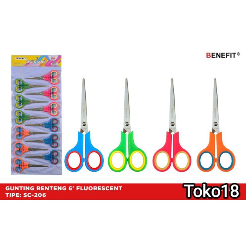 

Gunting Renteng Fluorescant Benefit(Isi 12 Pcs) WE!!
