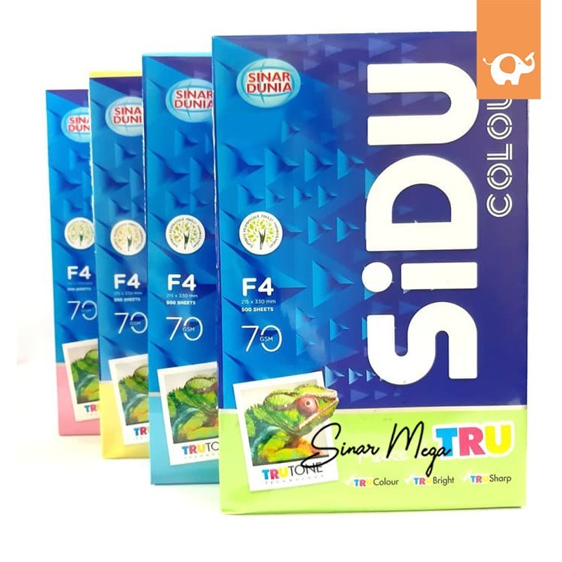 

SIDU Sinar Dunia F4 70gr Kertas Warna/ Color Paper WE!!