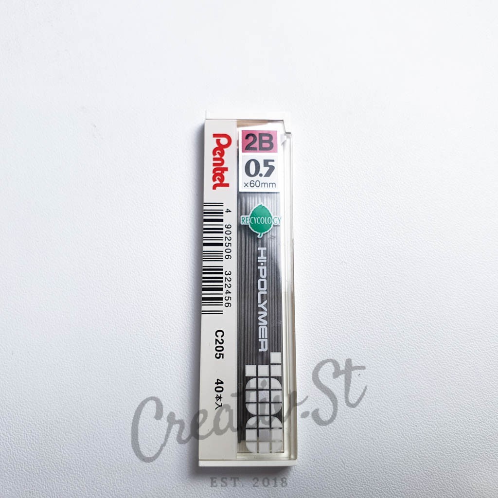 

PENTEL Hi-Polymer Isi Pensil Mekanik 2B 0.5 Mm C205 WE!!!