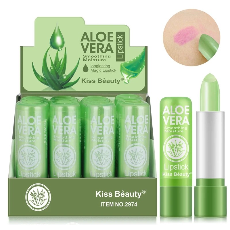12pc/SET 3.5g Color Changing Tinted Lip Balm Lipstick Aloe Vera Lipstick Moisturizing Long Lasting L