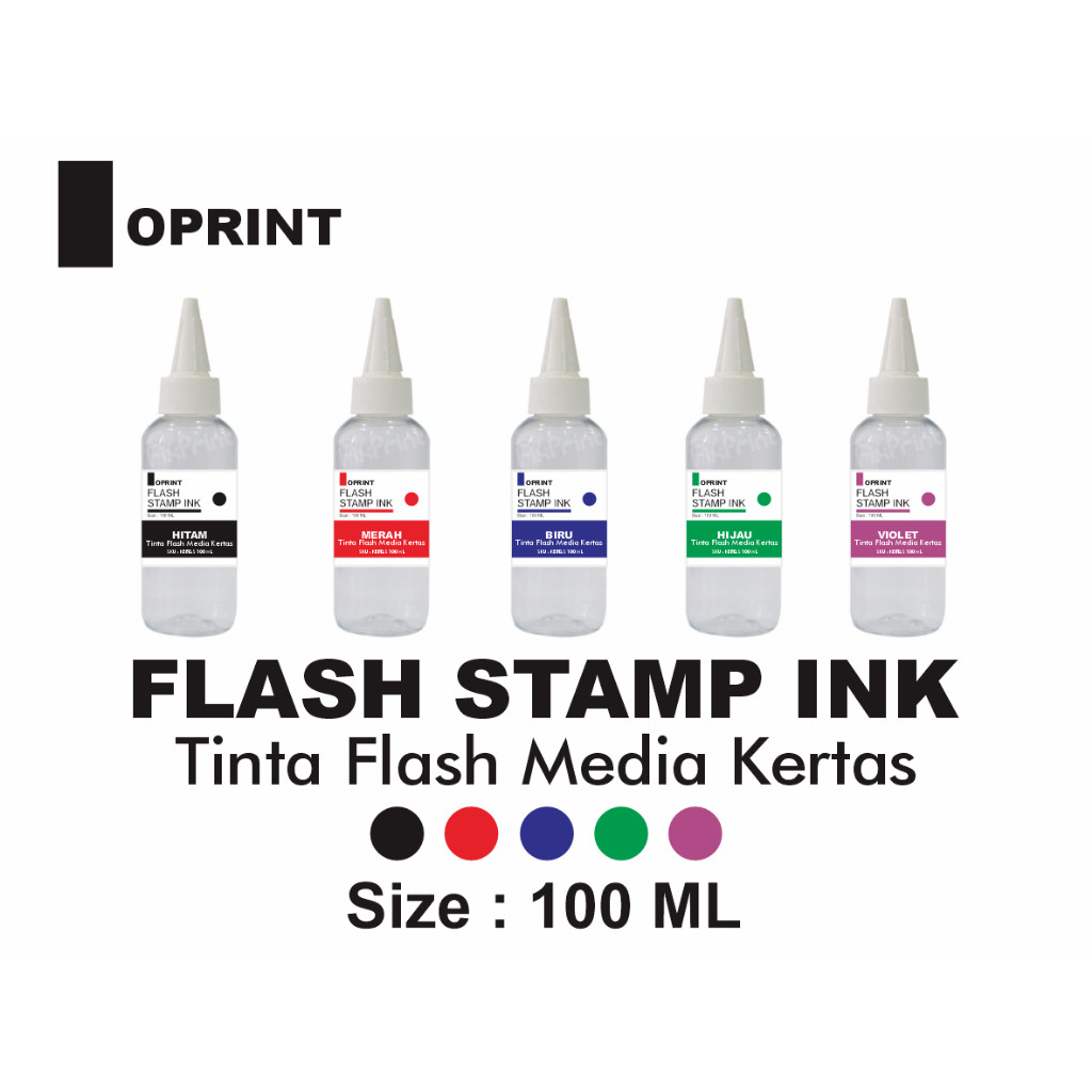 

Tinta Stempel Flash Media KERTAS Size 100 ml WE!!