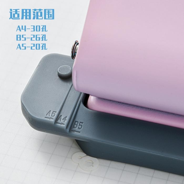 

No Na - Pink / Biru Buku Catatan 6 Lubang Pelubang Bulat Mesin Pelubang Standar A4 A5 B5