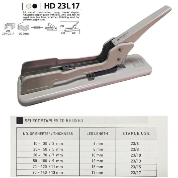 

No Na - Stapler Jilid Heavy Duty Kangaro Hd-23L17 Staples Hd23L17