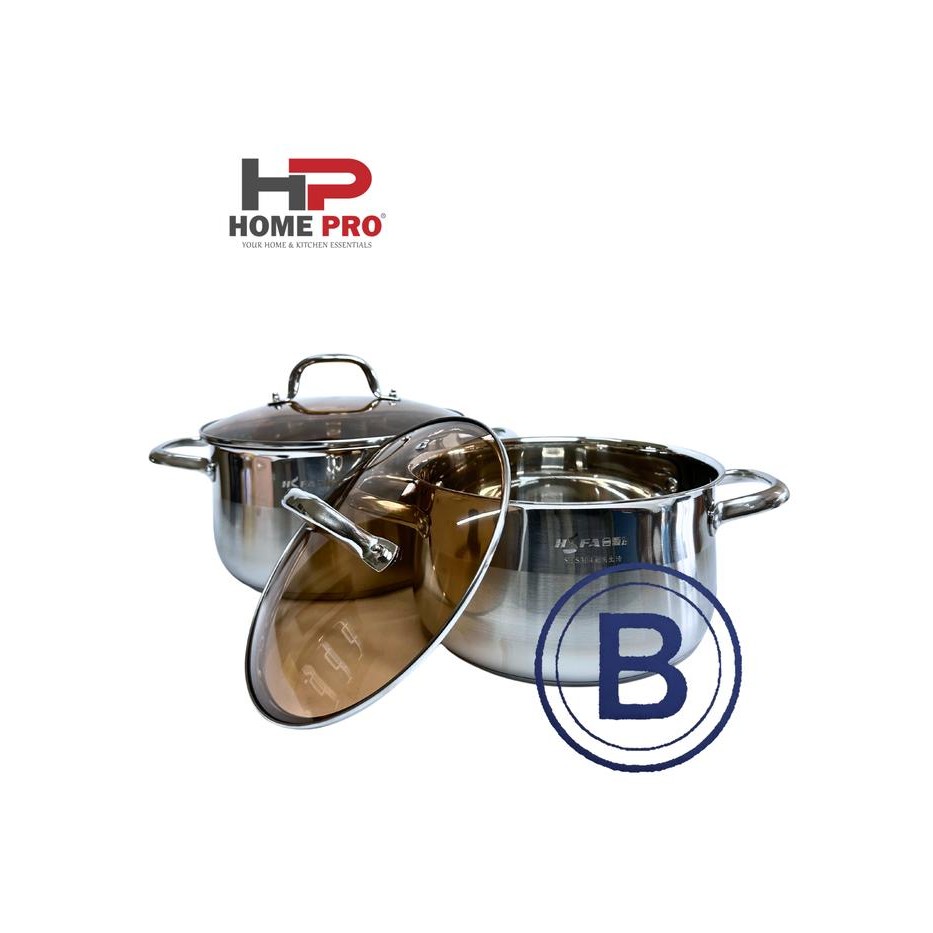 Home Pro - Panci Stock Pot Gagang Stainless Steel Sus 304 #Gratisongkir