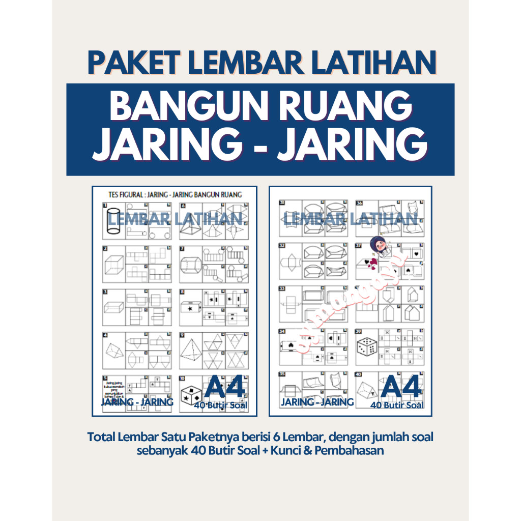 

LEMBAR LATIHAN BANGUN RUANG JARING-JARING FIGURAL (A4)