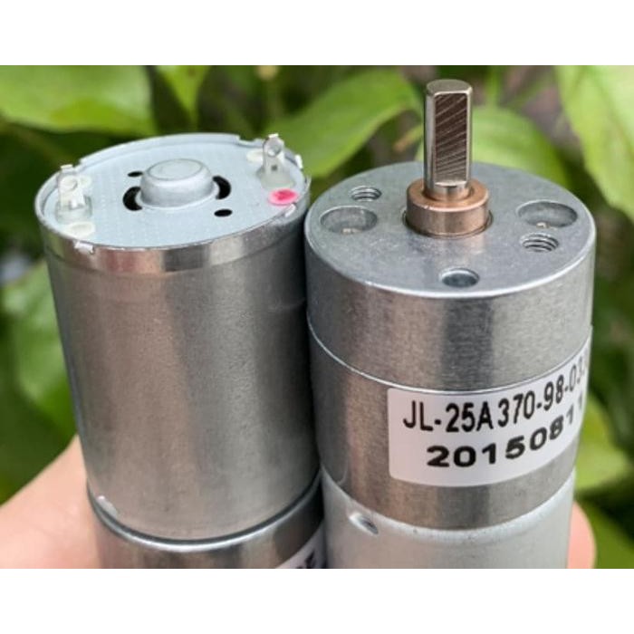 DC Motor Gearbox 6-12V 60-120rpm Metal Gear Box 25GA370 D shaft 4mm