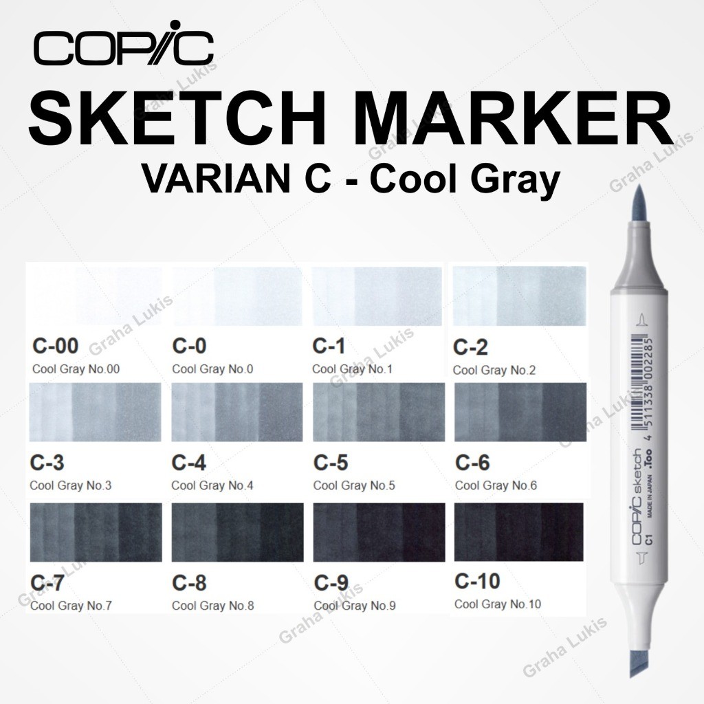 

COPIC SKETCH MARKER VARIAN C - Cool Gray WE!!!