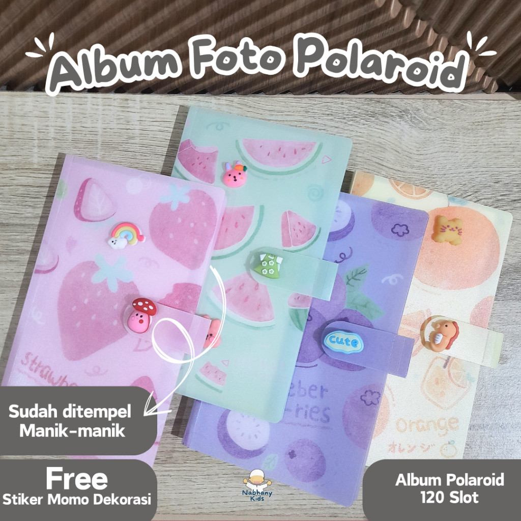 

Album Foto Polaroid, Album Saving 120 slot 240 slot motif Lucu Plus Manik-Manik WE!!