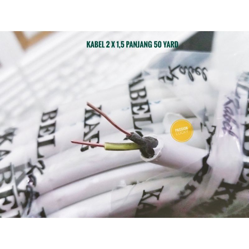 KABEL NYM 2 X1,5 KAWAT PANJANG 50 YARD/30YARD KABEL AUDIO/KABEL HYO SERABUT 50YARD