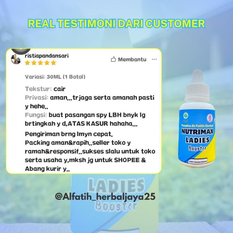 Herbal Alami Nutrimax Ladies Booster Kemasan 30ml