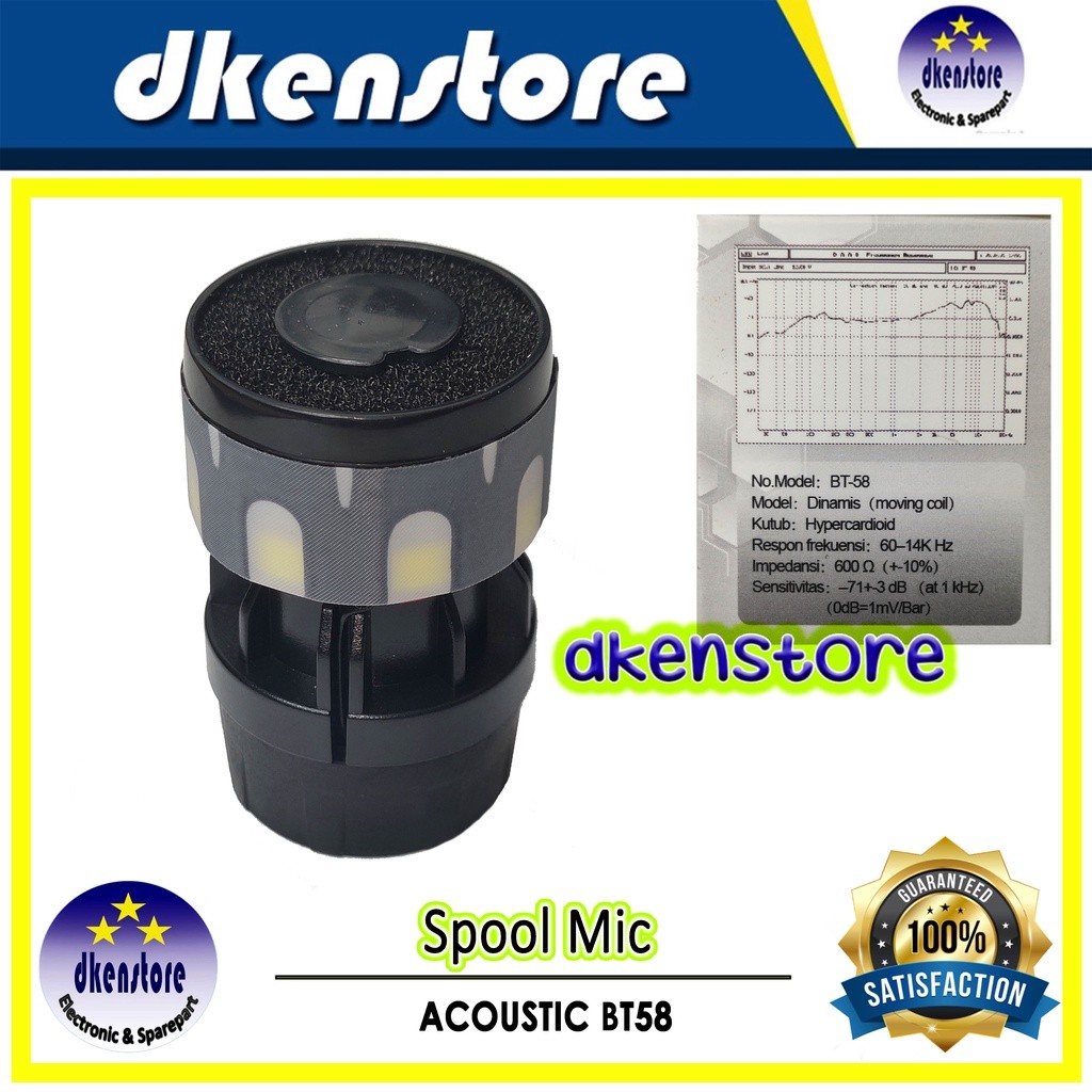 Spool Mic Acoustic BT58 Vocal Original beta 58