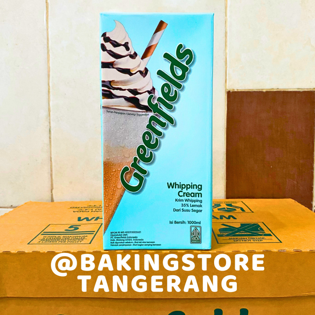 

Whipping Cream Greenfields 1 Liter Bahan Dekorasi Kue