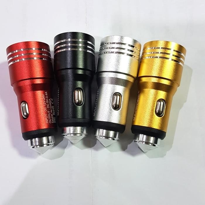 CAR CHARGER 2 USB 3 IN 1 USB CABLE