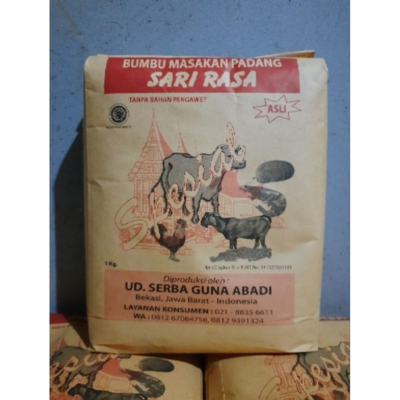 

Bumbu Masak Bumbu Minang Penyedap Rasa Gulai Kambing Kualitas PREMIUM ORIGINAL SARI RASA 1000gr.