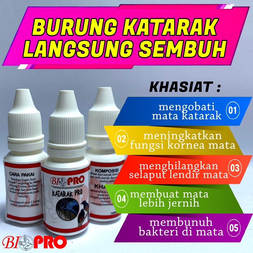 OBAT BURUNG KATARAK BIOPRO KATARAK PRO MENYEMBUHKAN KATARAK UNTUK SEMUA JENIS BURUNG